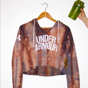 Under Armour Bleach Tie Dye Crop Hoodie